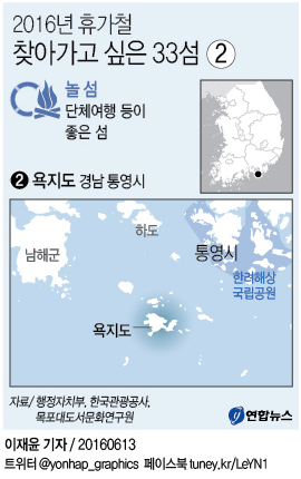 <그래픽> 가고 싶은 섬 - 통영 욕지도