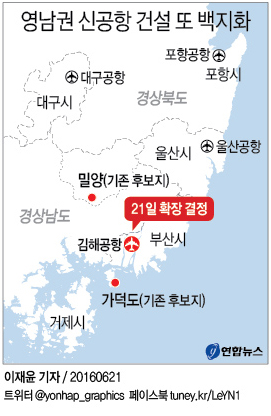 <그래픽> 영남권 신공항 건설 또 백지화