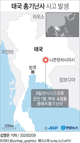 태국 쇼핑몰서 군인 총기난사 최소 20명 사망…한국인 8명 대피(종합2보) - 5