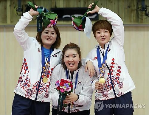 (3rd LD) (Asiad) S. Korea wins gold in women's 25-meter pistol team event - 2
