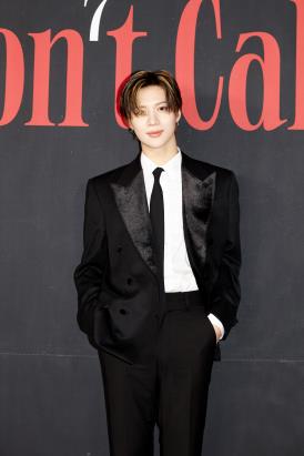 This photo, provided by SM Entertainment on Feb. 22, 2021, shows Taemin of K-pop boy band SHINee during an online press conference. (PHOTO NOT FOR SALE)(Yonhap)
