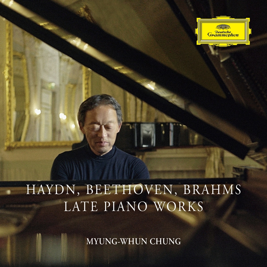 This image, provided by Universal Music, shows the cover for conductor and pianist Chung Myung-whun's album "Haydn, Beethoven, Brahms: Late Piano Works." (PHOTO NOT FOR SALE) (Yonhap)