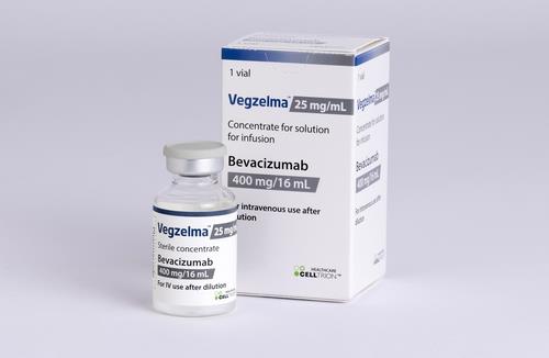 This photo shows Celltrion Healthcare Co.'s anti-cancer biosimilar Vegzelma. (PHOTO NOT FOR SALE) (Yonhap)