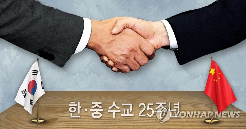 韓国と中国は８月２４日に国交正常化２５周年を迎える＝（聯合ニュース）