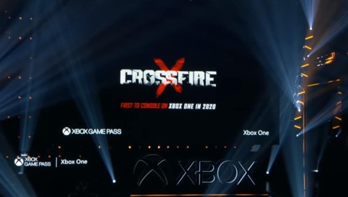 米マイクロソフトの発表会で、韓国ゲーム会社のＦＰＳ「クロスファイア」が紹介された（ユーチューブから）＝（聯合ニュース）
