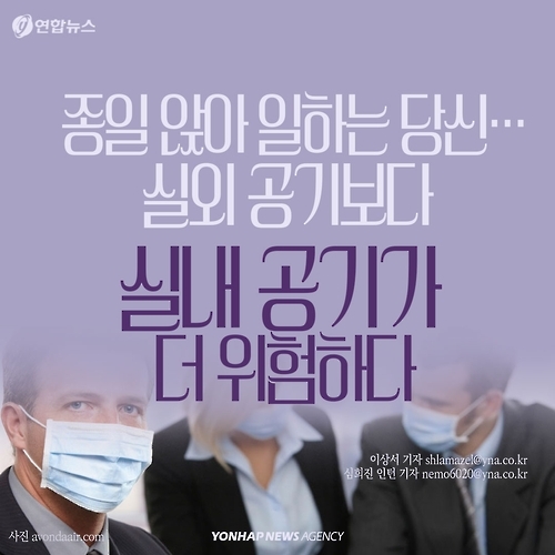 <카드뉴스> '답답한 사무실의 당신'…건강ㆍ일 실내 공기에 영향 - 1