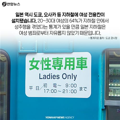 <카드뉴스> '여성만 타세요' 지하철 여성 전용칸 논란 - 6