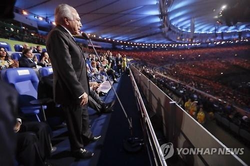<올림픽> 브라질 테메르, 패럴림픽 개회식서도 짧은 개막선언? - 2