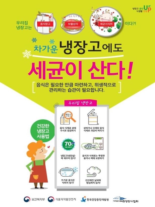 냉장고 위생관리 캠페인 포스터