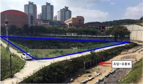 태풍 차바 당시 울산 유곡천과 저류지