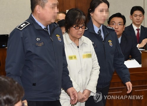 최순실의 눈빛