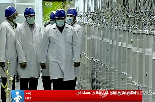 이란 나탄즈 핵시설의 원심분리기[EPA=연합뉴스자료사진]