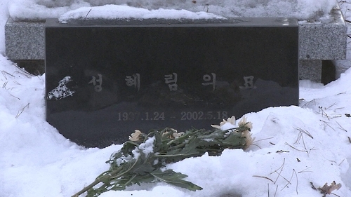 (모스크바=연합뉴스) 유철종 특파원 = 모스크바 외곽 국립묘지에 있는 성혜림의 묘.