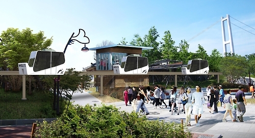 울산 장생포에 설치될 모노레일 예상도