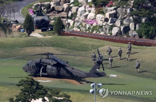 사드 배치 중인 경북 성주 골프장