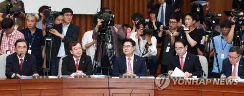 이낙연 국무총리 후보자 인사청문회에 참석한 자유한국당 청문위원들