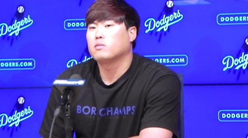 선발 등판 후 인터뷰하는 류현진