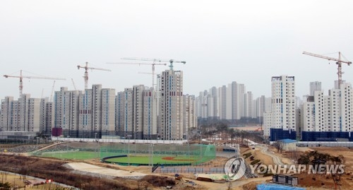 세종시에 신축 중인 아파트