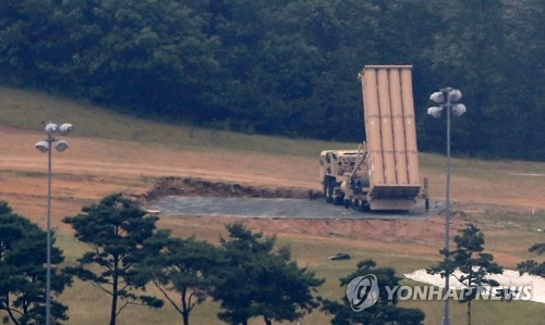 경북 성주 사드 기지에 배치된 발사대