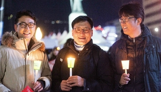 YTN 해직기자 3명(왼쪽부터 현덕수, 조승호, 노종면 기자)