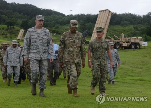 미군, 성주 사드기지 시찰