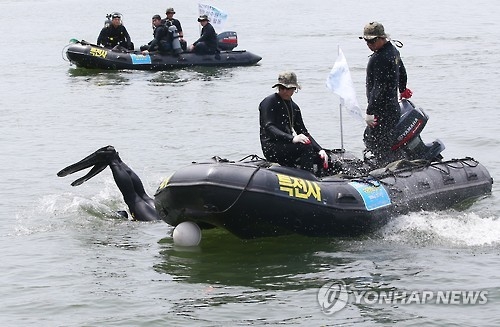 작년 6월 특전사의 한강 수중정화활동