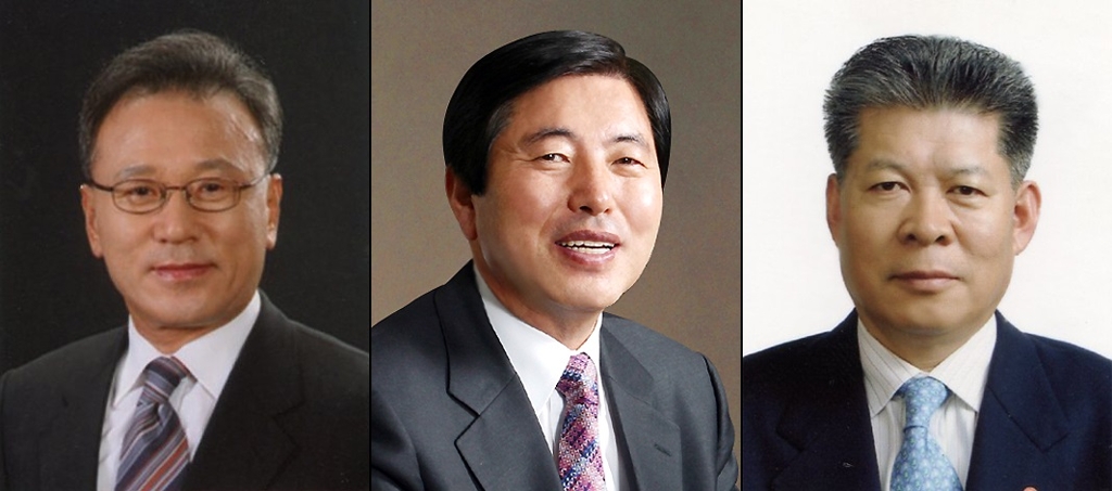 박수관·허용도·김성태 회장(왼쪽부터)