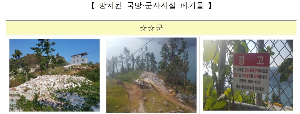 "환경오염 유발 해안초소 등 방치 군사시설 철거하라" - 4