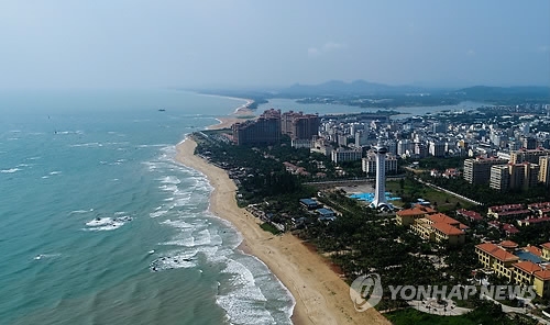 중국 하이난성 해변