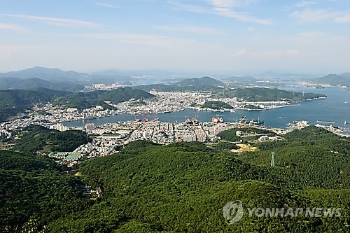 현재의 통영항 모습
