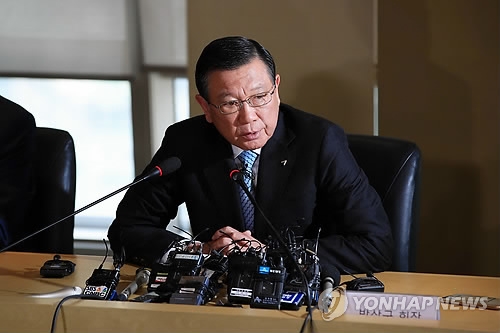 '기내식 대란' 관련 입장 밝히는 박삼구 금호아시아나 회장