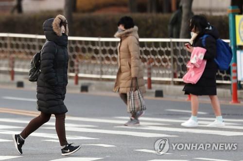 추위에 빨라진 발걸음