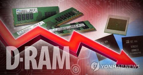 D램 가격 하락 (PG)