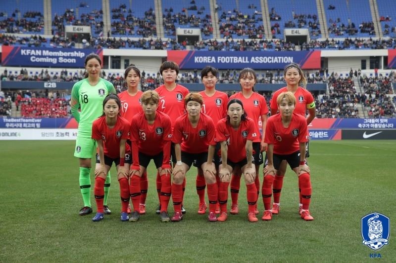 아이슬란드와 평가전 때 선발로 뛰었던 여자축구 대표팀 선수들
