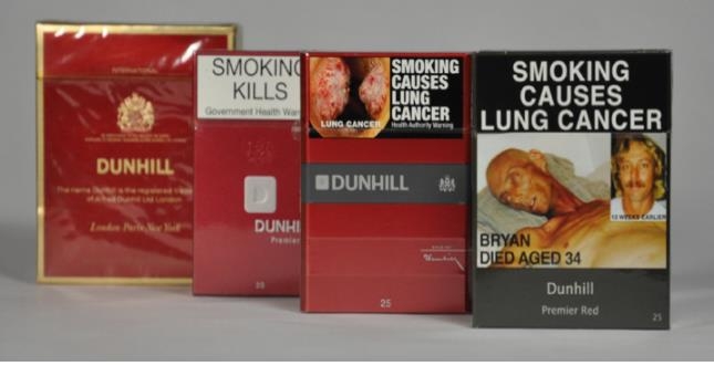 동일한 담배제품의 무광고 표준담뱃갑 도입 전후 비교