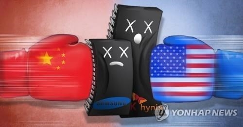 미중 무역전쟁 삼성전자·SK하이닉스 '샌드위치' 신세 (PG) 