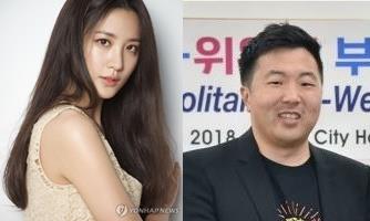 수현(왼쪽)과 차민근 위워크 한국 대표