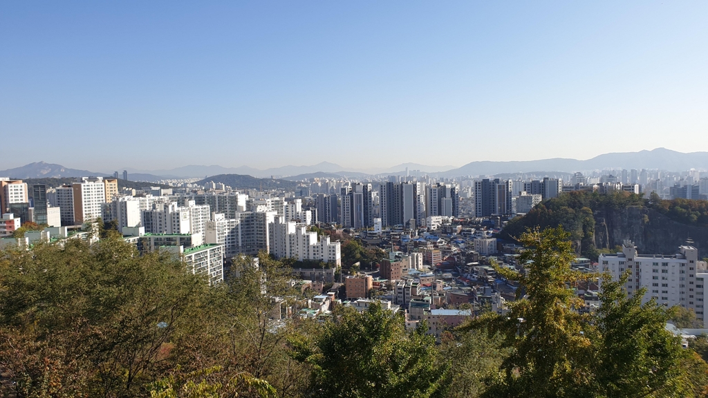 창신동 채석장전망대에서 바라본 서울