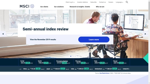 MSCI 홈페이지