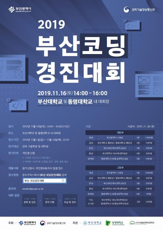 2019 부산 코딩경진대회 포스터