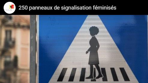 여성 그림으로 교체된 제네바의 횡단보도 표지판