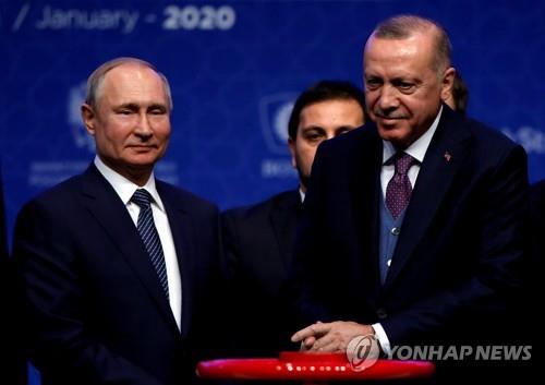 푸틴(좌) 러시아 대통령과 에르도안 터키 대통령