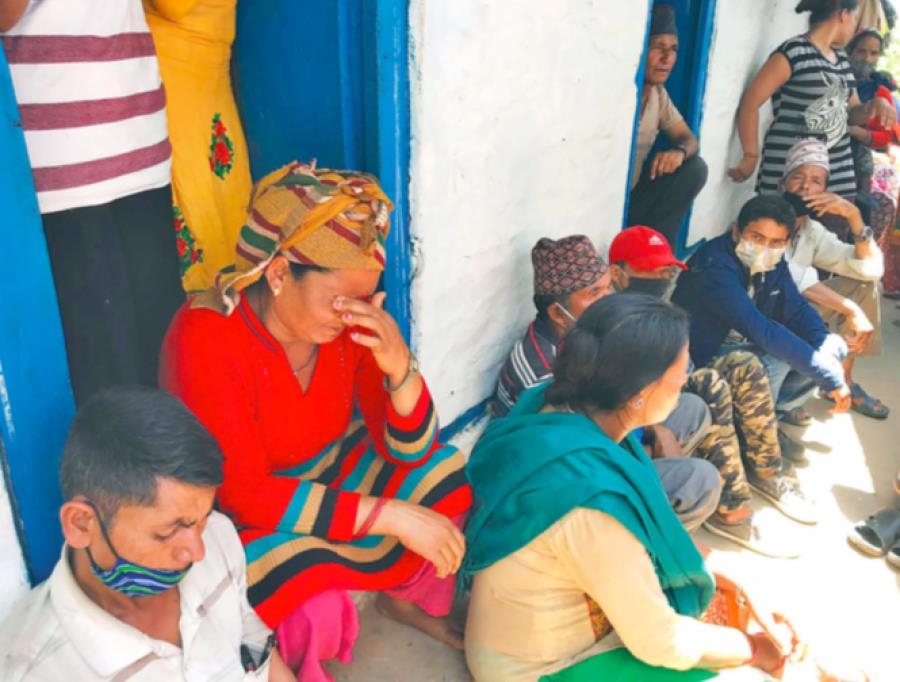 네팔 달리트 청년들 사망 사건의 유족들