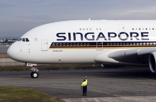 싱가포르 항공 소속 A380 여객기