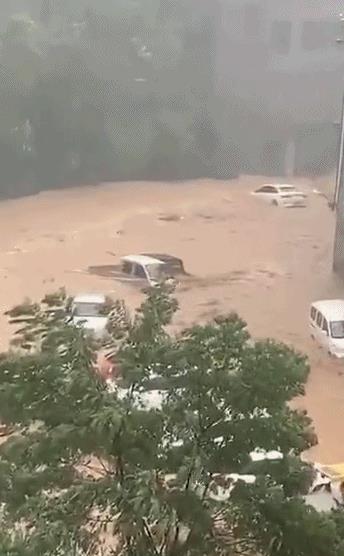 저장성 융캉(永康) 지역 홍수