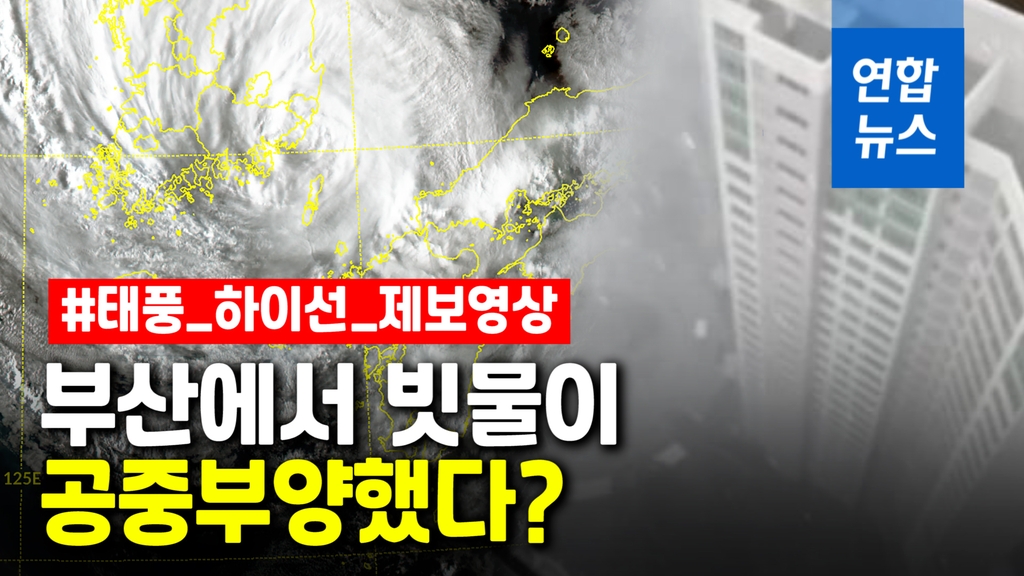 [영상] 부산에서 빗물이 공중부양?…제보영상으로 본 태풍 하이선 - 2