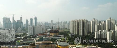 어진동 밀마루 전망대에서 바라본 세종시 전경