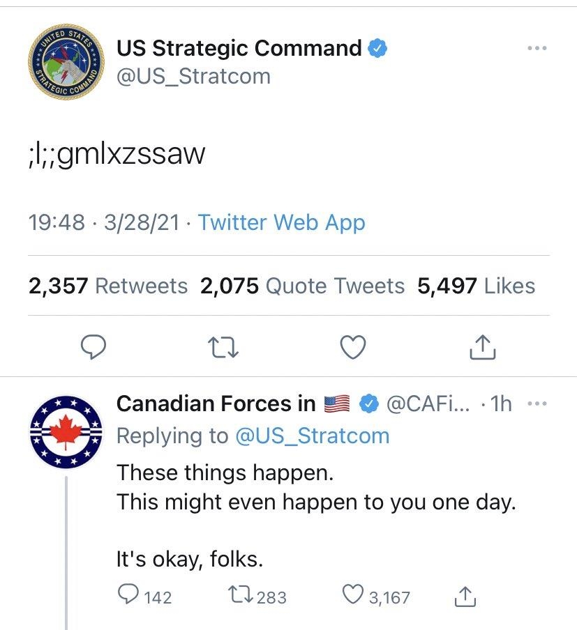 금방 삭제된 미 전략사령부 트윗