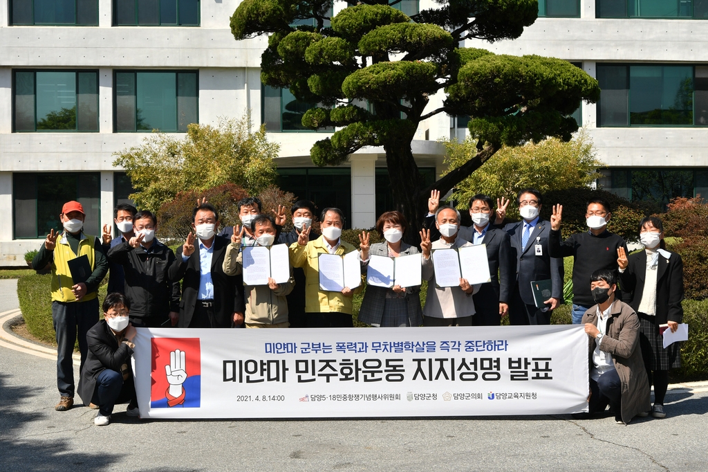 담양군, 미얀마 민주화운동 지지