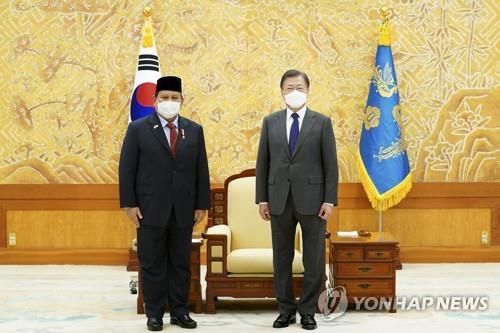 문재인 대통령, 인도네시아 국방장관 접견
